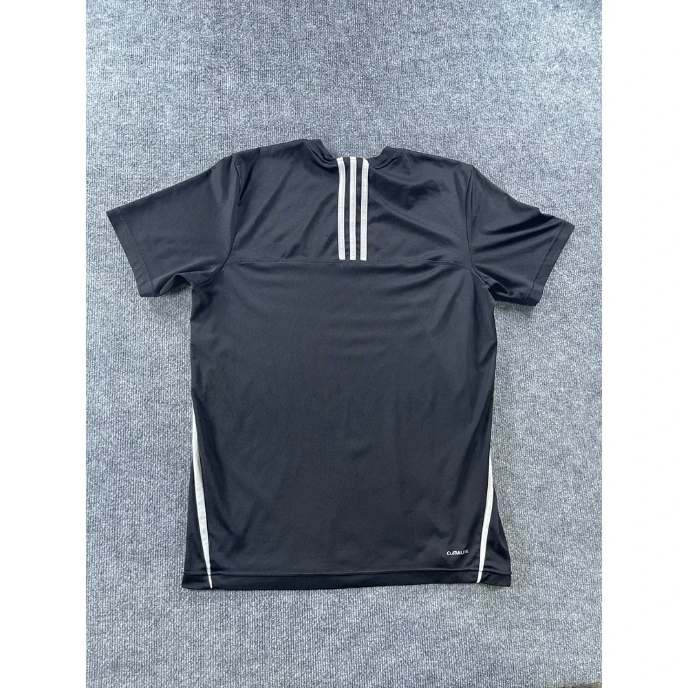 Adidas Mens Climalite Short Sleeve Athletic T-Shirt Black White Size M 0588